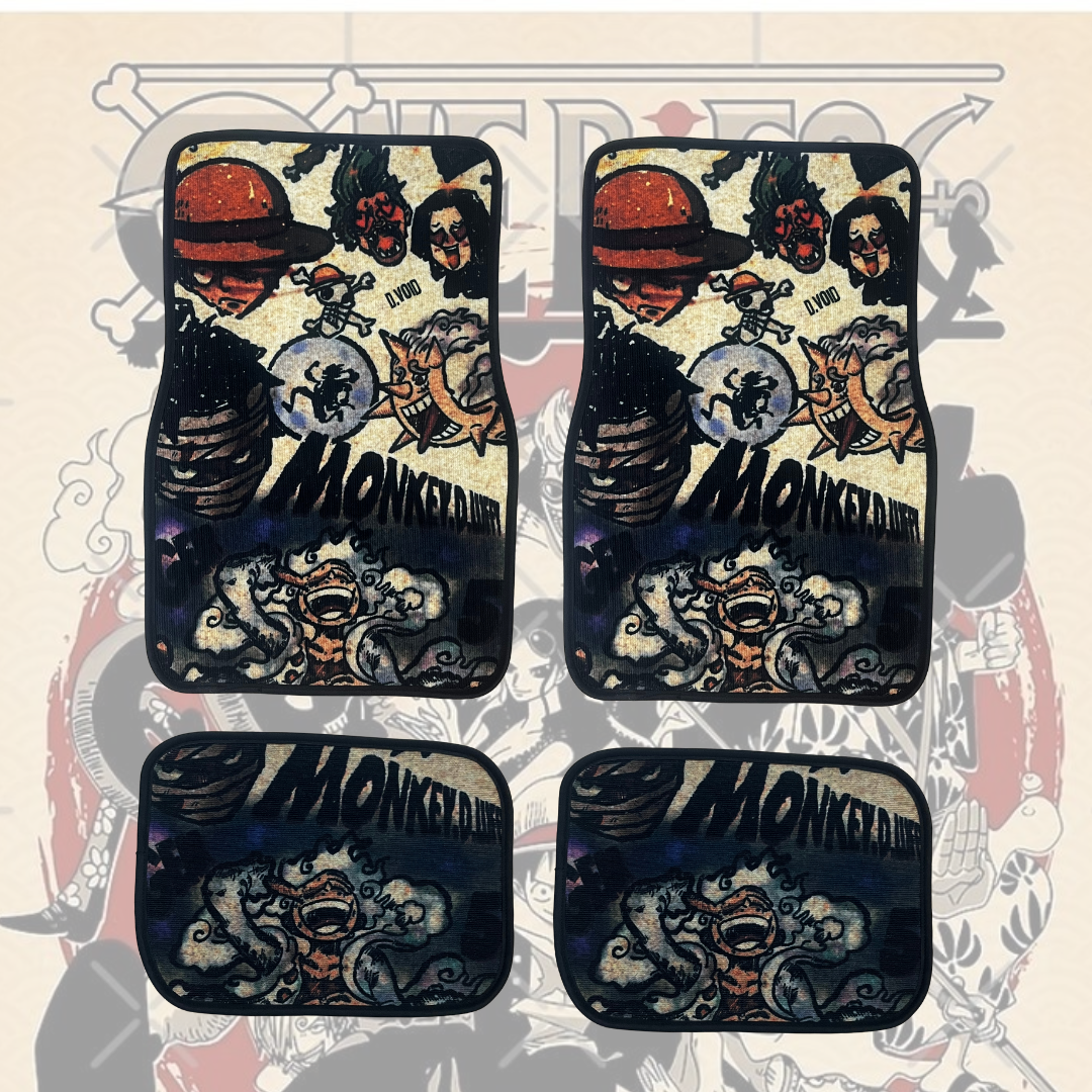 One-piece Luffy gear 5 anime car mats