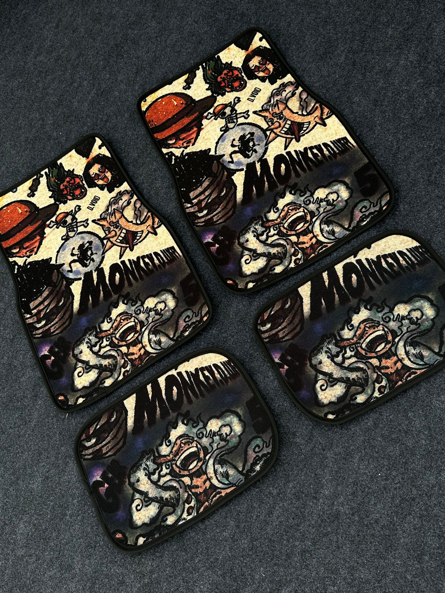One-piece Luffy gear 5 anime car mats