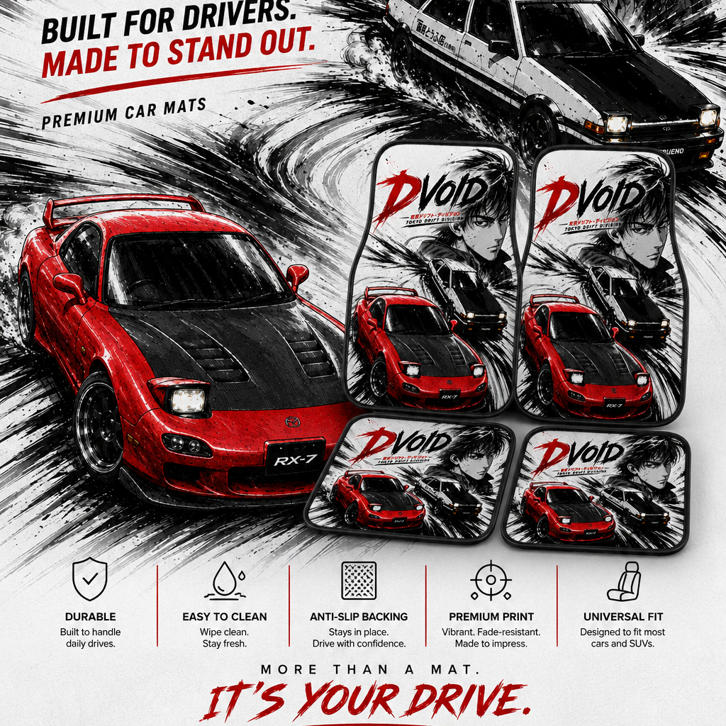 Initial D anime car mats