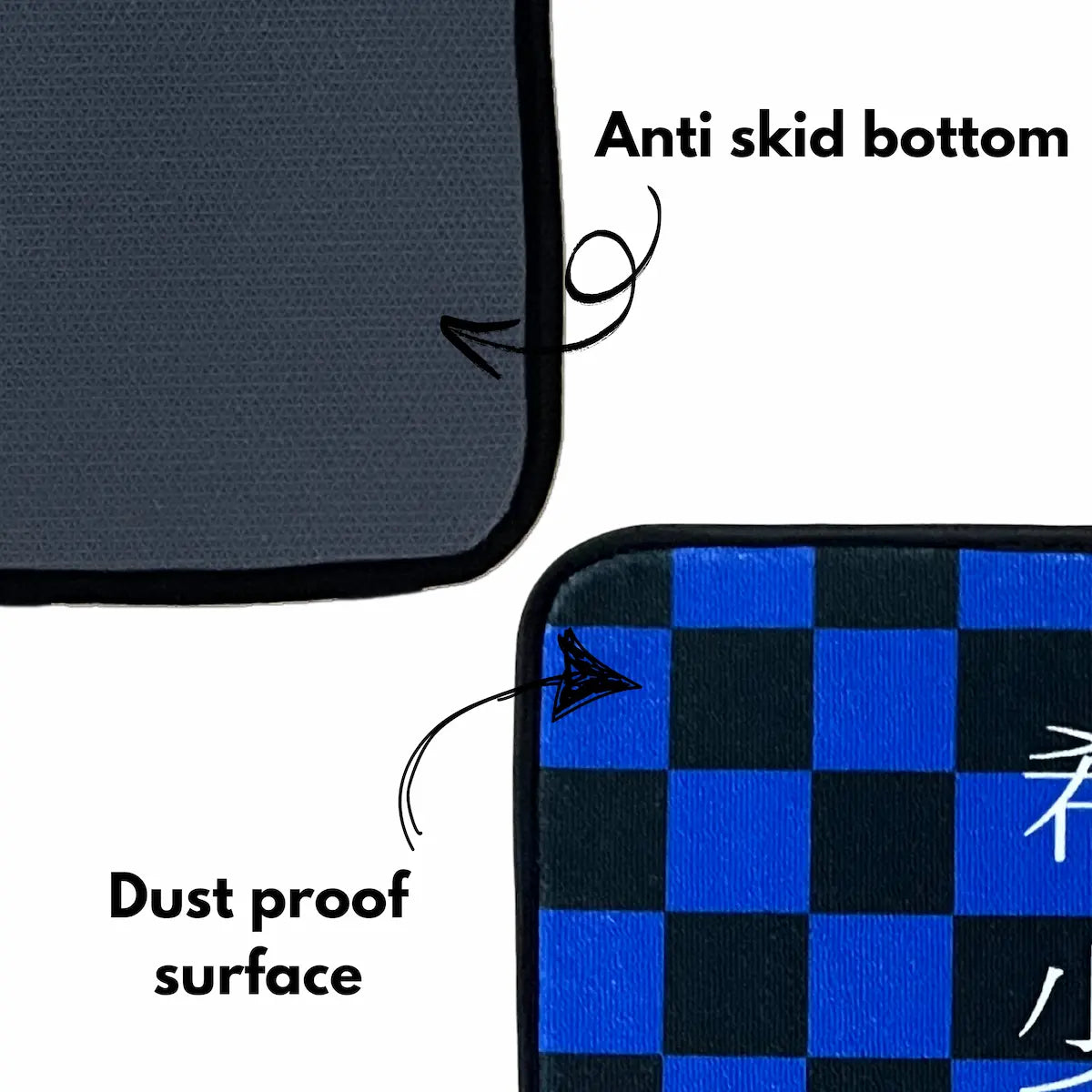 Blue JDM checkered car mats