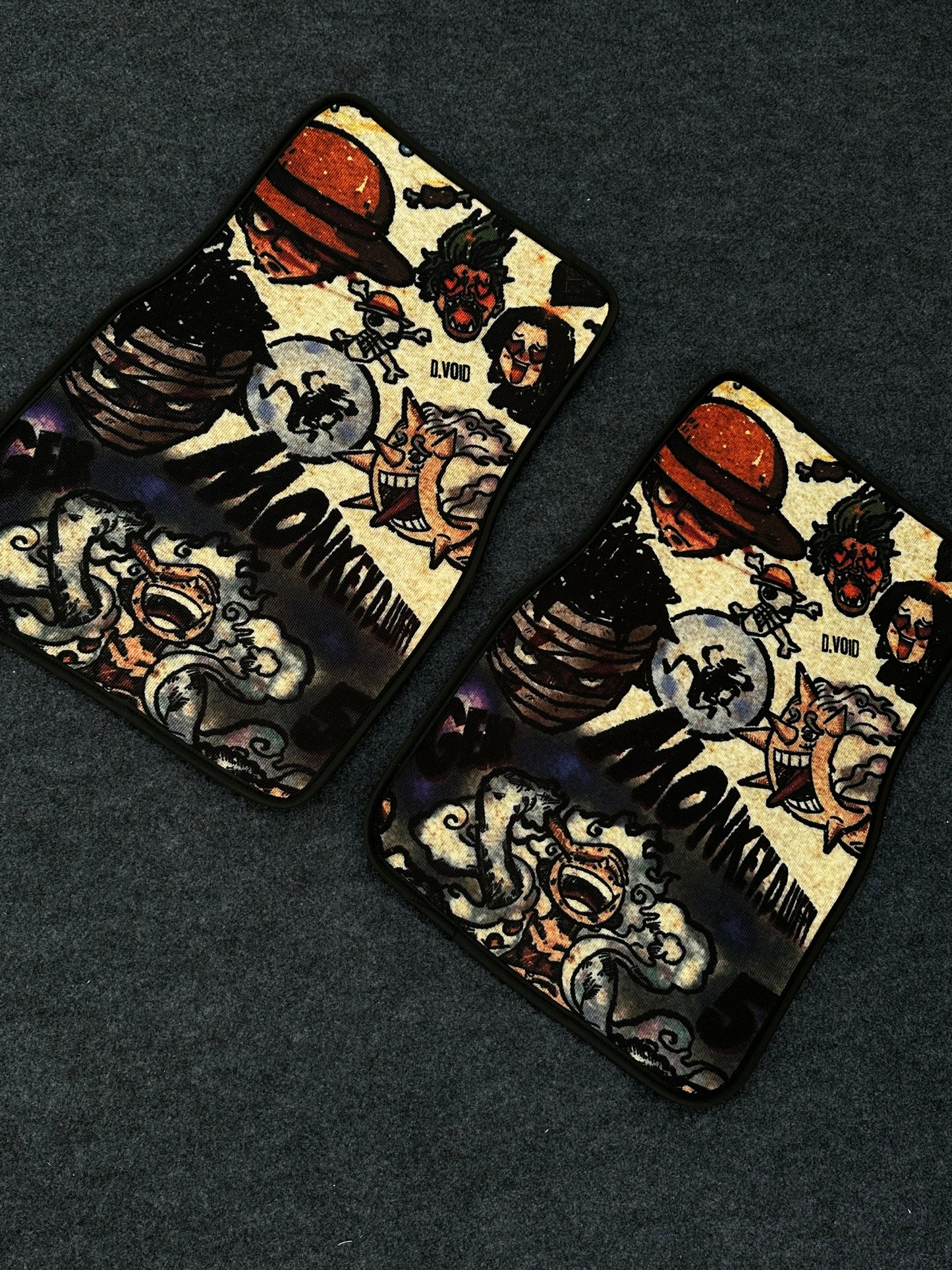 One-piece Luffy gear 5 anime car mats