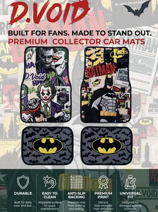 Batman and Joker collector car mats